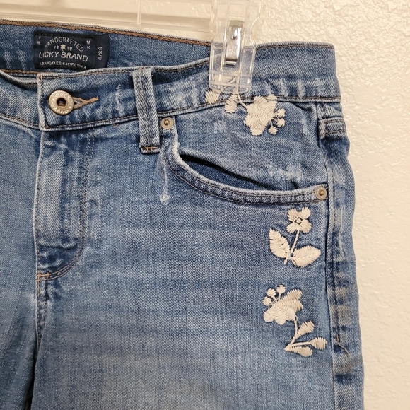 Lucky Brand Embroidered Roll Up Shorts - Picture 4 of 7